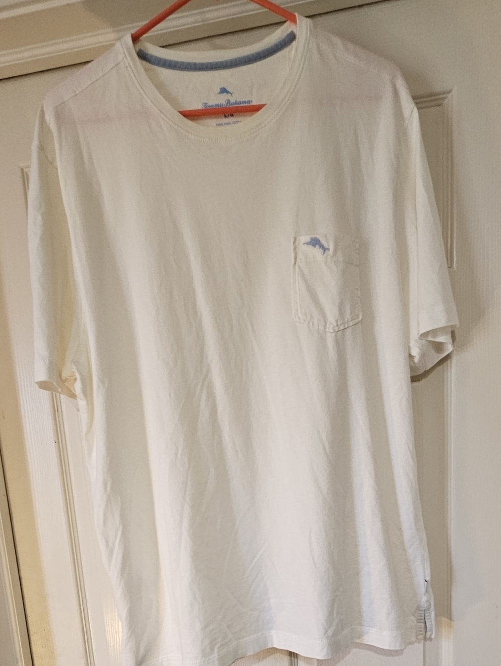 Tommy Bahama Men’s White Pocket T-Shirt S/S L/g